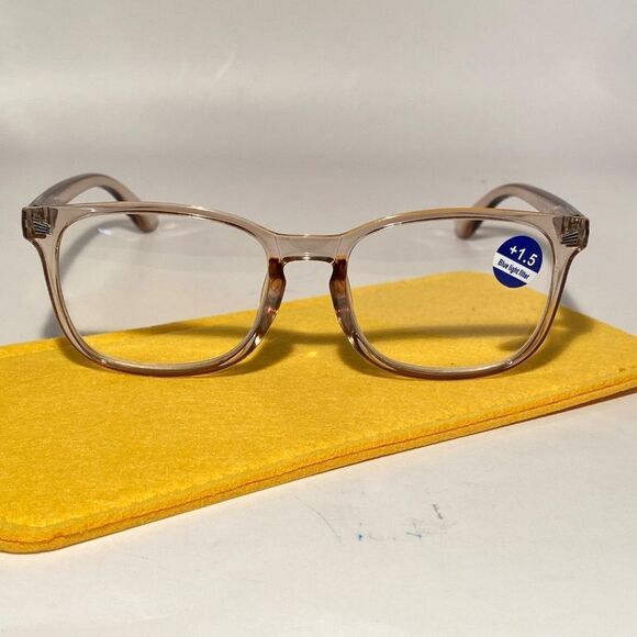 1510 Colette 1.5 Taupe Reading Glasses Soft Butterfly Readers NWT - Picture 2 of 9